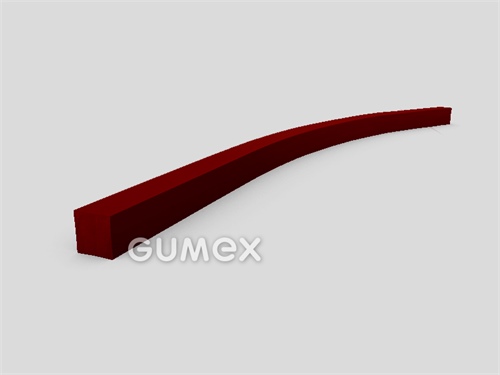 Silikonový profil čtvercový, 10x10mm, 60°ShA, -60°C/+250°C, červenohnědý